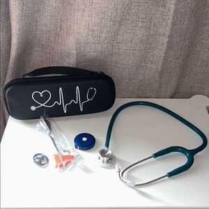 MDF 747XP Acoustica Green Stethoscope FM0896708, Accessories W/ Bovke Black Case